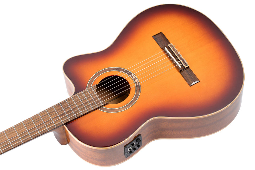 ORTEGA Performer Series Konzertgitarre Cutaway - Preamp + Tasche - Musik-Ebert Gmbh