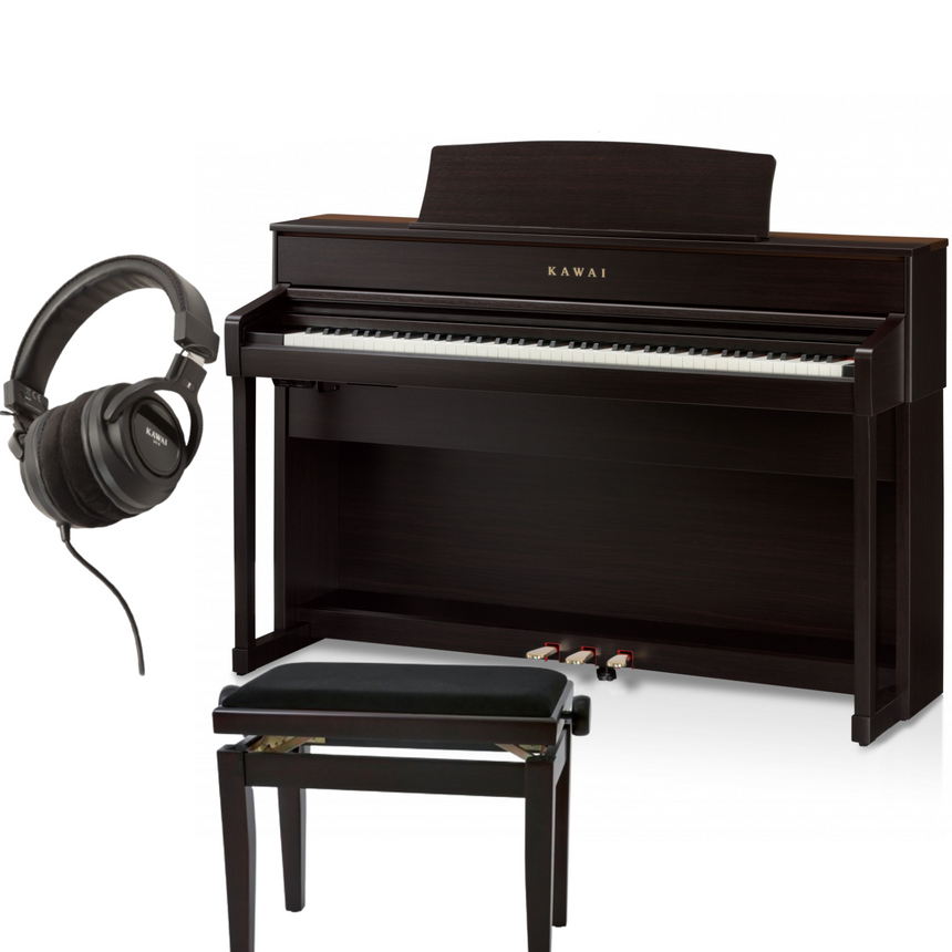 Kawai CA-701 Rosenholz Bundle mit Bank und Kopfhörer - Musik-Ebert Gmbh