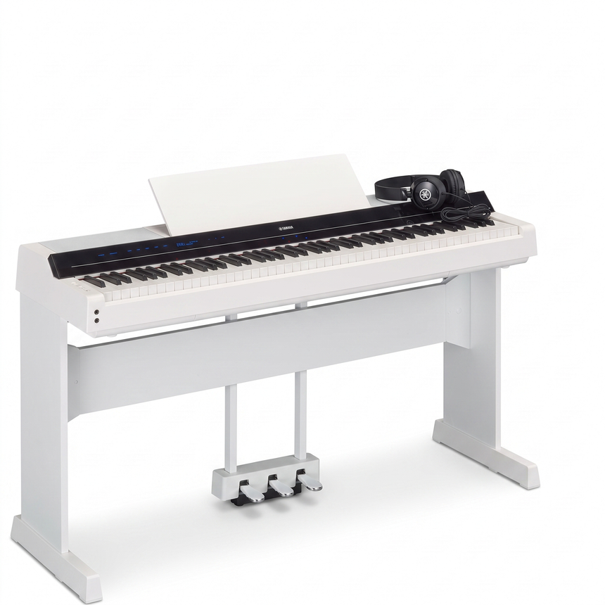 Yamaha P-S500 Weiß Bundle mit Ständer, Pedalen und Kopfhörer – bundle-hero