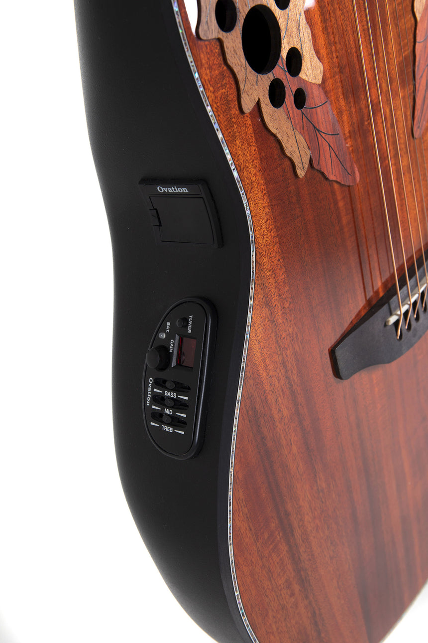 Ovation E-Akustikgitarre Celebrity Elite Plus Mid Cutaway CE44P-FKOA-G - Musik-Ebert Gmbh