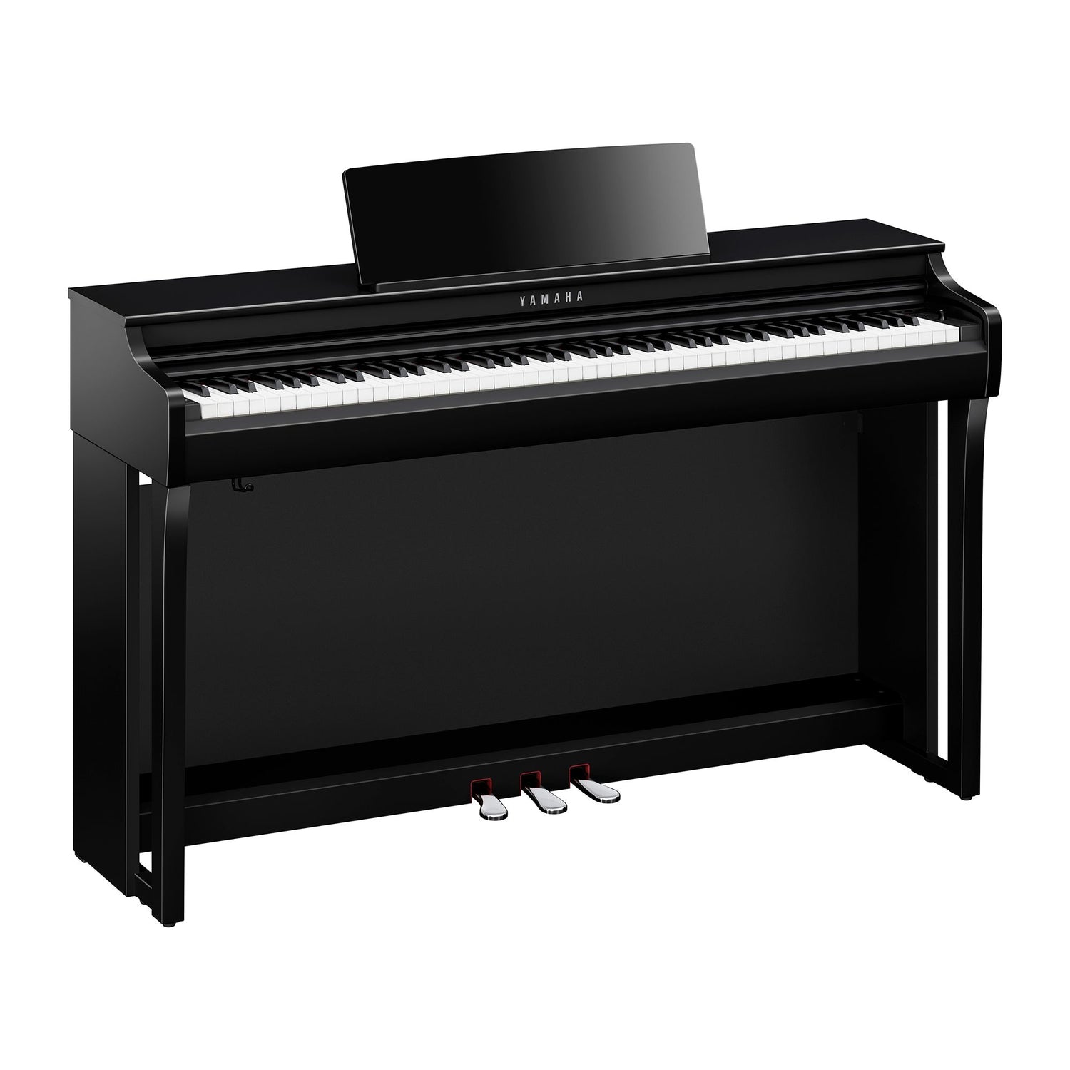 Yamaha CLP 825 Schwarz Poliert Bundle mit Bank und Kopfhörer - Musik-Ebert Gmbh
