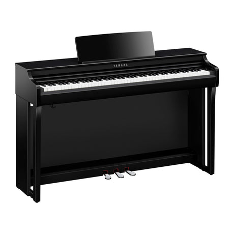 Yamaha CLP 825 Schwarz Poliert Bundle mit Bank und Kopfhörer - Musik-Ebert Gmbh