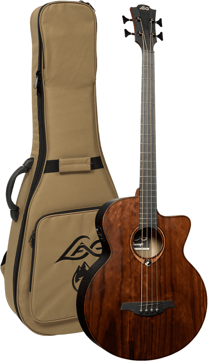 LÂG - GLA SAUVAGE-BCE Acoustic-Electric Bass Jumbo Cutaway w/ Gig Bag - Musik-Ebert Gmbh