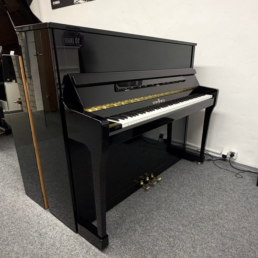 SCHIMMEL Klavier K 122 SE schwarz poliert Occasion Bj. 2002, Renner Mechanik mit Silent System - sehr guter Zustand (gebraucht) - Musik-Ebert Gmbh