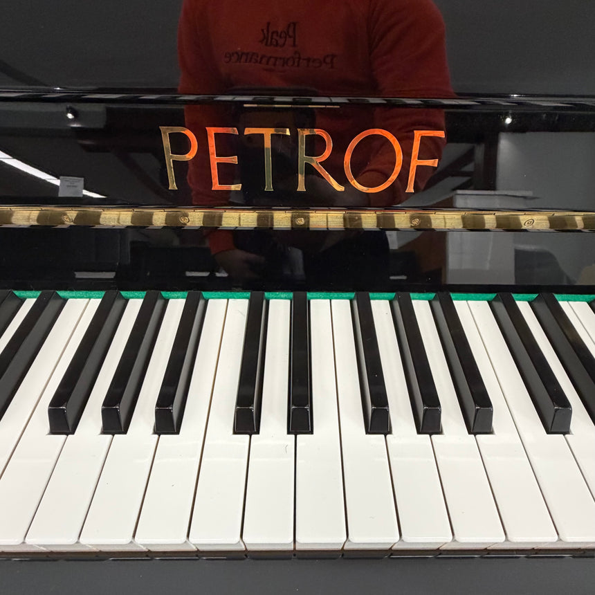 PETROF Klavier 118 schwarz poliert Occasion Bj. 1970 (gebraucht) - Musik-Ebert Gmbh