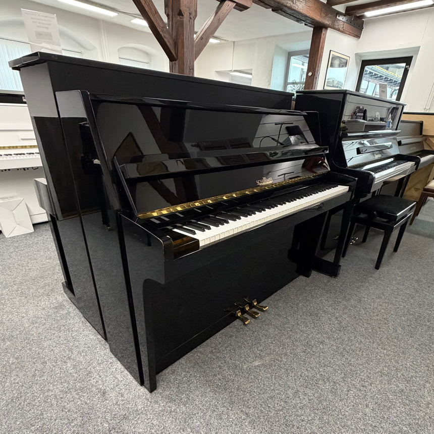 SCHIMMEL Klavier 112/5 schwarz poliert Occasion Bj. 1978 – Renner Mechanik, Made in Germany (gebraucht)