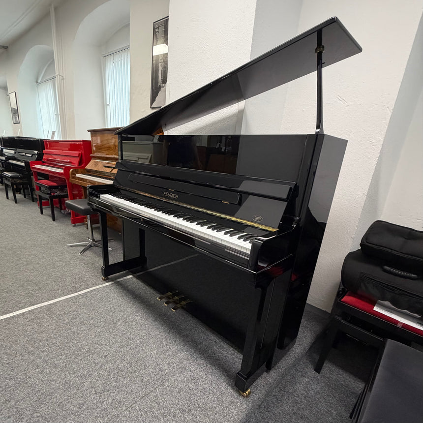 FEURICH F 116 Klavier gebraucht – schwarz poliert, Baujahr 1992