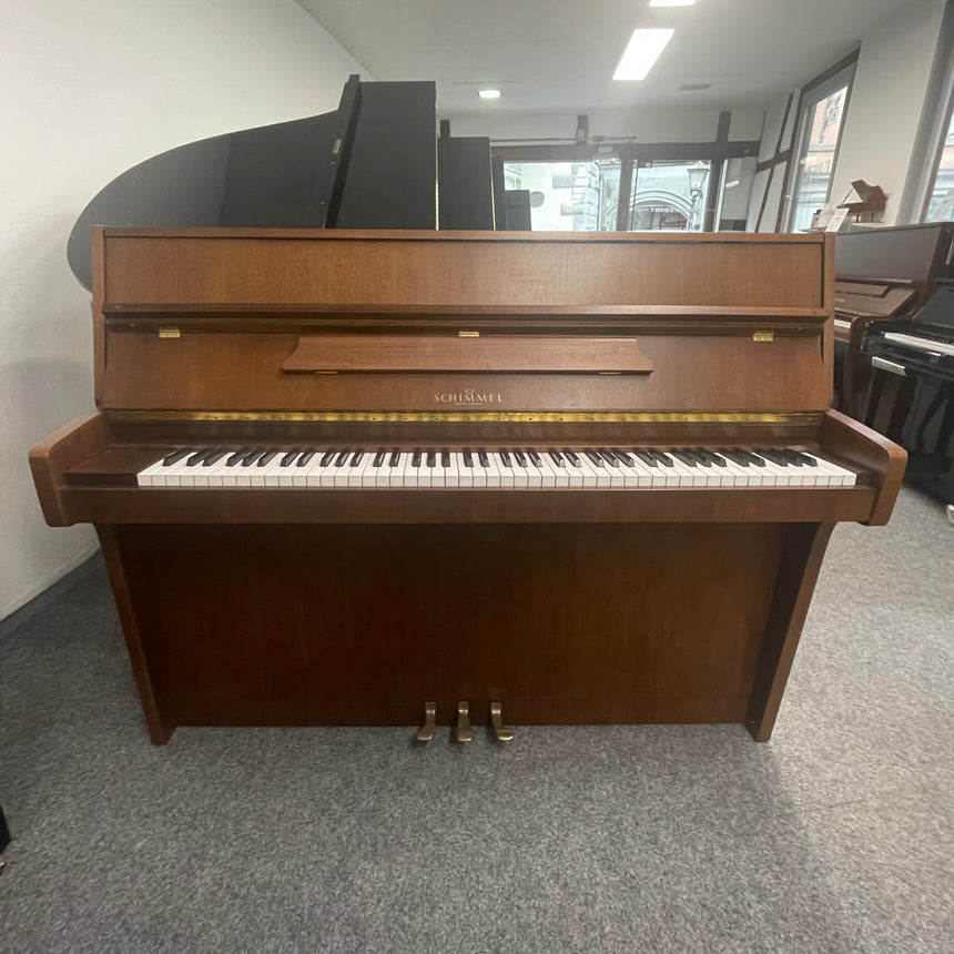 W.Schimmel Klavier 112/5 Occasion Nussbaum dunkel Bj. 1985 sehr guter Zustand (gebraucht) - Musik-Ebert Gmbh