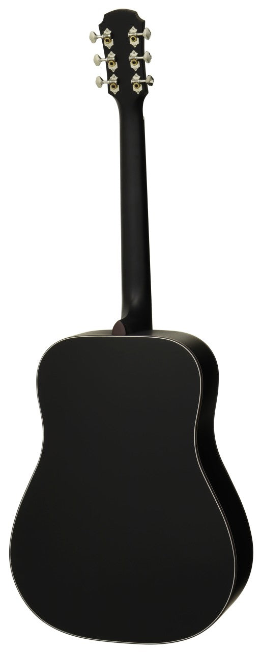 ARIA 111 MTBK Akustikgitarre schwarz matt Set inkl. Tasche, Gurt, Kapodaster und Tuner