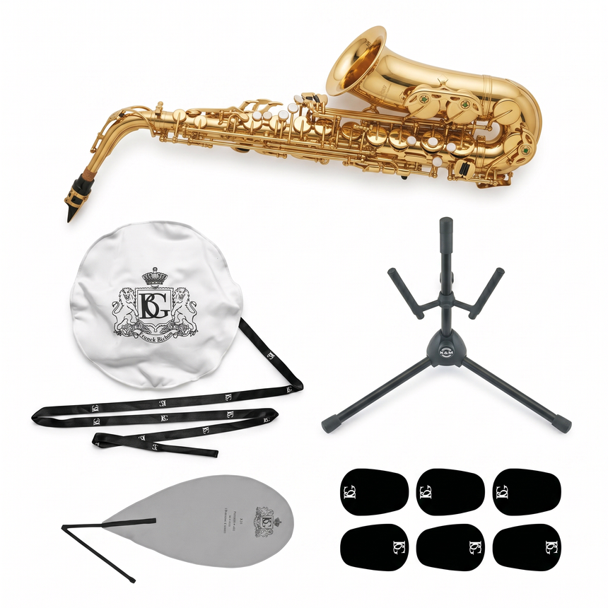Antigua AS2155LQ-GH Altsaxophon-Bundle mit Ständer, Pflegeset & Bissplatten Set-Bild