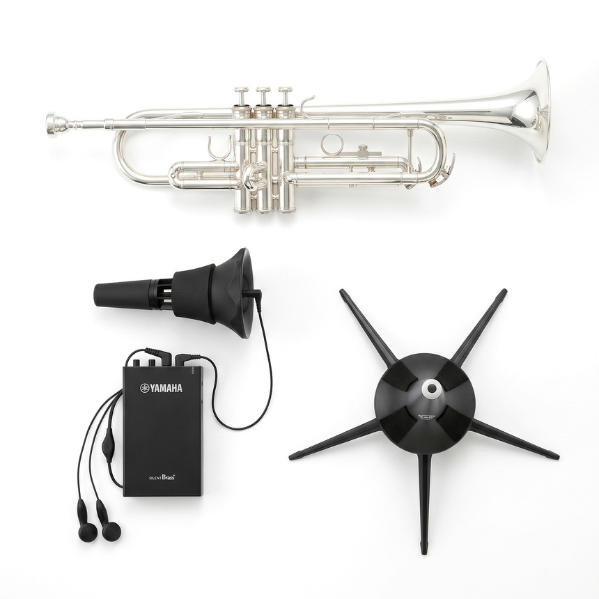 Yamaha YTR-3335 Versilbert Trompeten-Bundle – Set-Bild