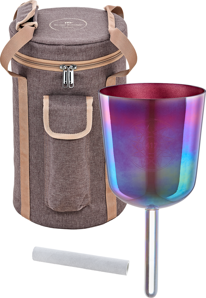 Bol chantant Meinl ESOLCSB417 Essence Solfeggio brun cuivré – avec sac et maillet
