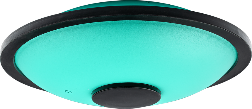 Mint green NINO Percussion NINO982 steel tongue drum – underside with sound hole