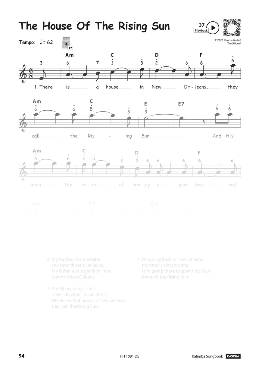 CASCHA HH1081DE, German edition, sheet music sample, page 54
