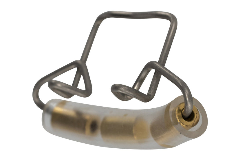 GEWA Roth-Sihon 409.500 violin mute, angled detail of the wire frame and tube end