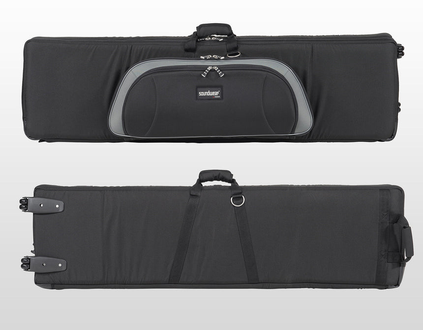 Soundwear 29138R, black – front and rear of the closed wheeled bag