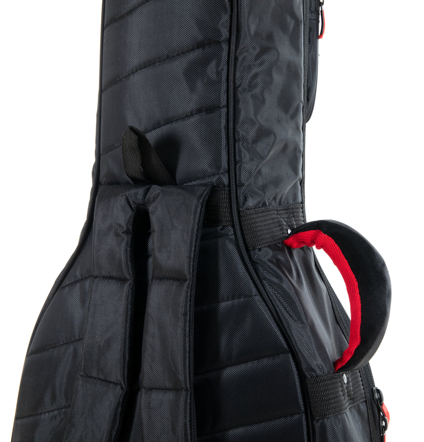 Housse GEWA Cross 30 pour guitare acoustique 215.605, noire – vue portée en sac à dos