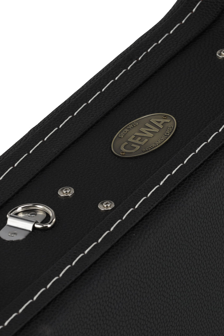 Étui GEWA Arched Top Economy pour guitare classique 523.270, noir – détail de l’emblème du fabricant
