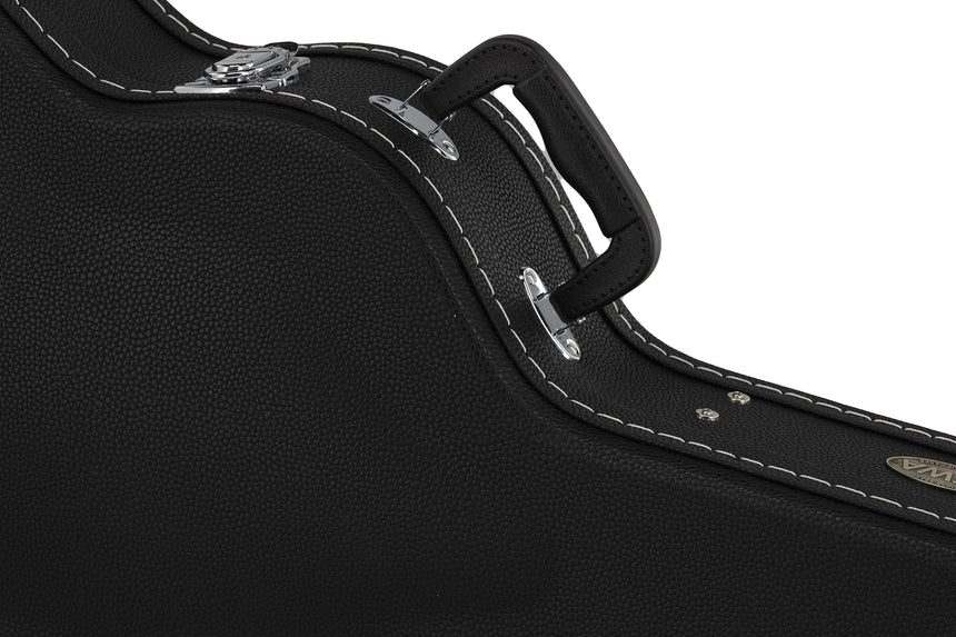Étui GEWA Arched Top Economy pour guitare classique 523.270, noir – détail de la poignée et des ferrures