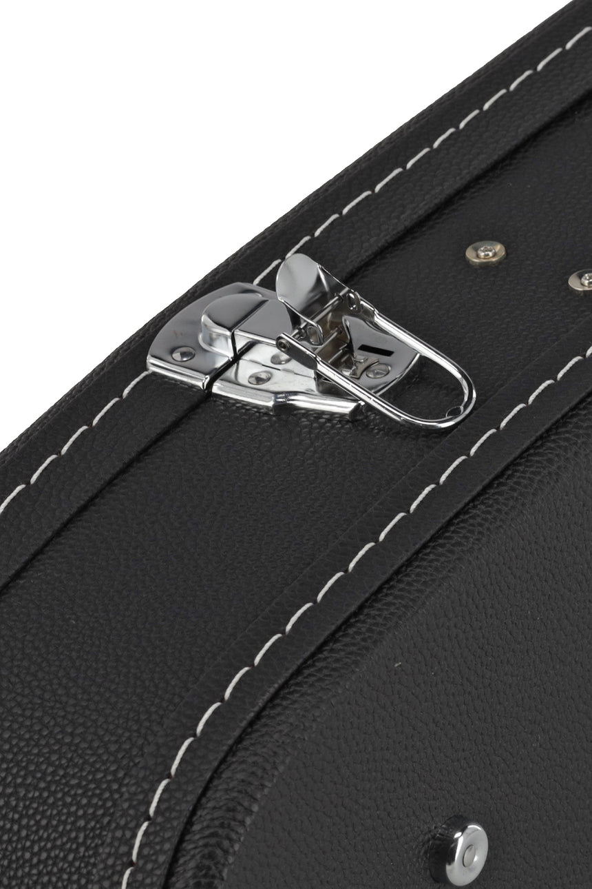 GEWA Flat Top Economy APX-Gitarrenkoffer 523.112, schwarz – Detail des geschlossenen Verschlusses