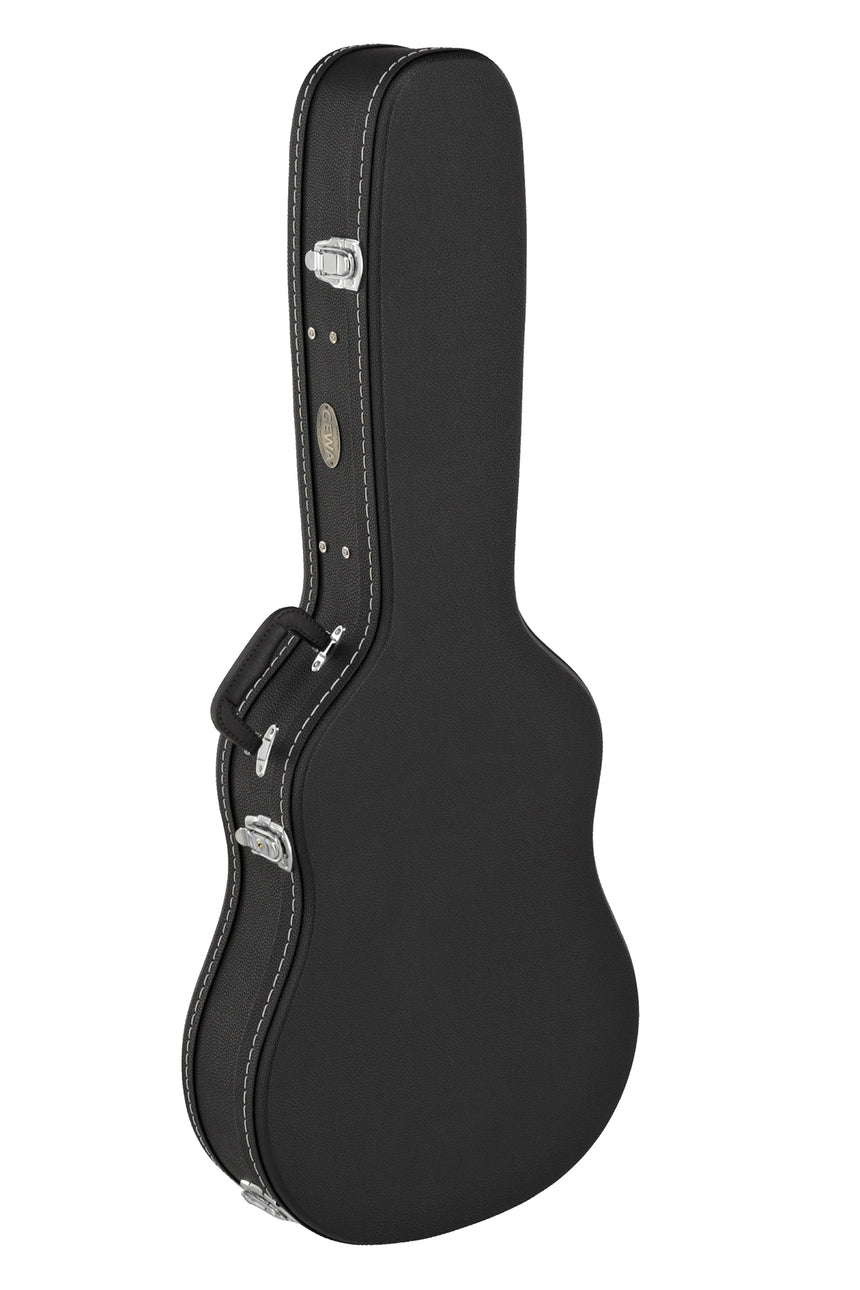 GEWA Flat Top Economy APX-Gitarrenkoffer 523.112, schwarz – Geschlossen, Hochkantansicht