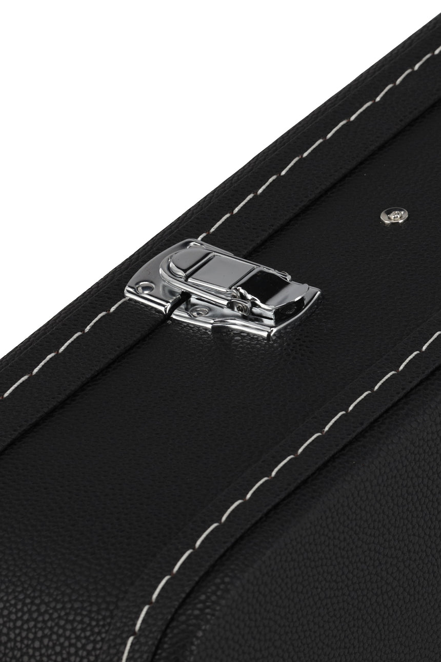 GEWA Flat Top Economy Jumbo-Gitarrenkoffer 523.114, schwarz – Detail des geschlossenen Verschlusses