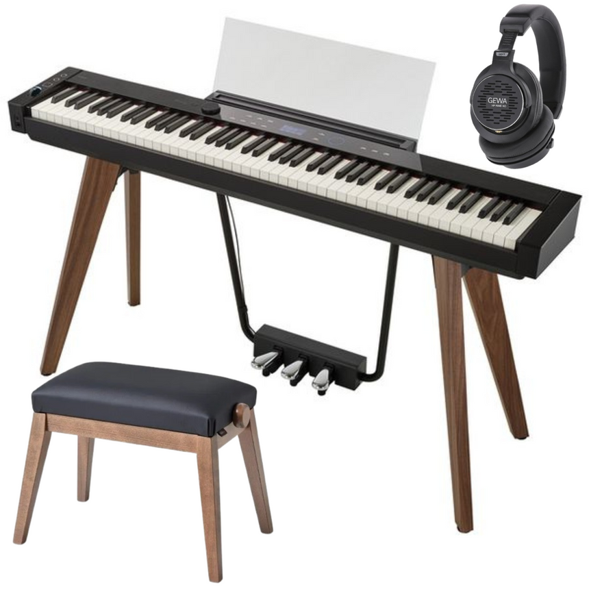 Casio Digitalpiano PX-S7000 Schwarz Bundle mit Bank und Kopfhörer - Musik-Ebert Gmbh
