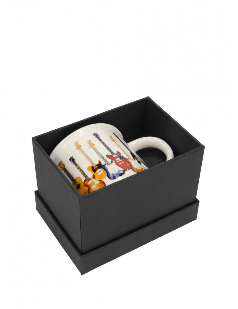 Tasse / Becher Gitarre Weiß 350 ML - Mit Geschenkbox - Musik-Ebert Gmbh
