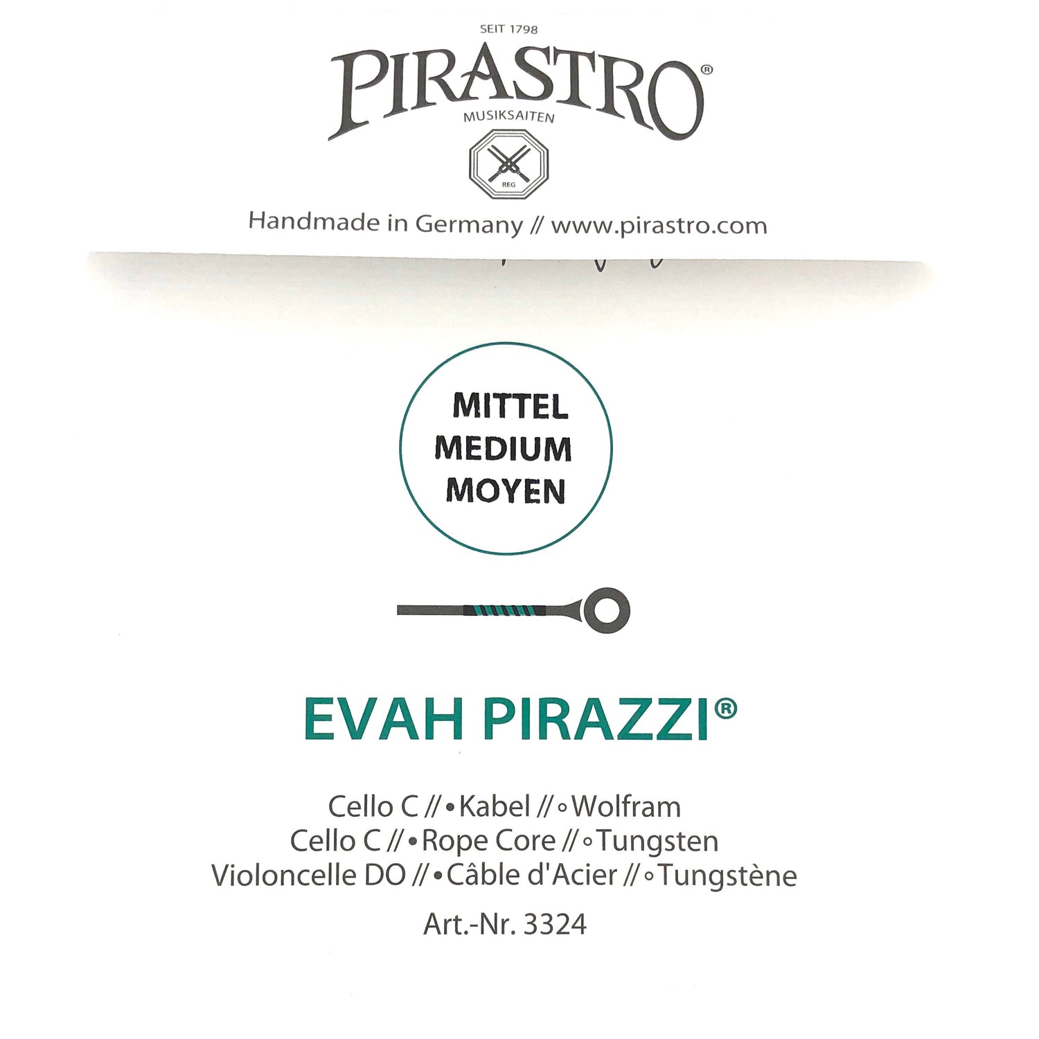 Pirastro Evah Pirazzi Cellosaiten Satz 4/4 - Musik-Ebert Gmbh