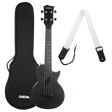 CASCHA Carbon Konzert Ukulele inkl. Tasche, Gurt - Musik-Ebert Gmbh
