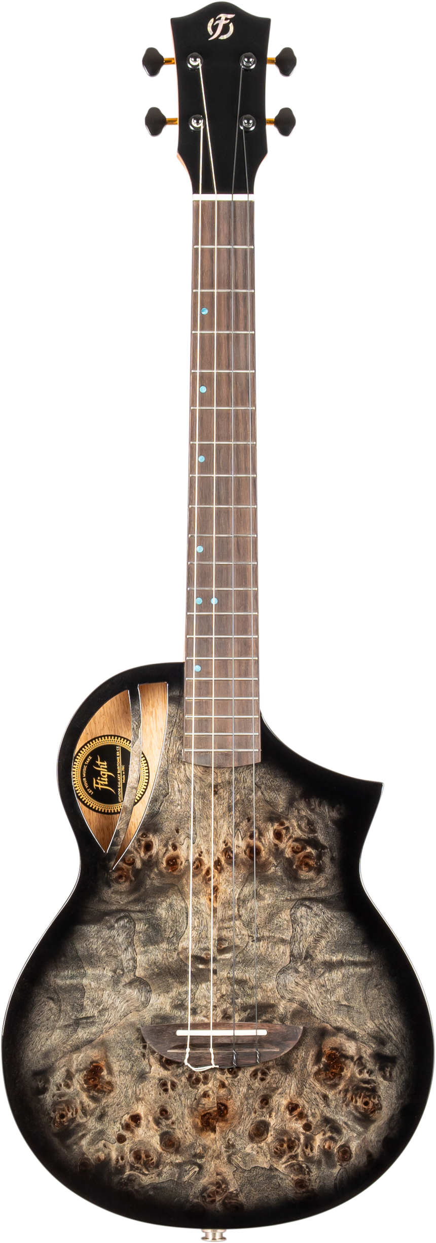 Ukulélé baryton Flight Aviator Galaxy marron Galaxy Burst CE