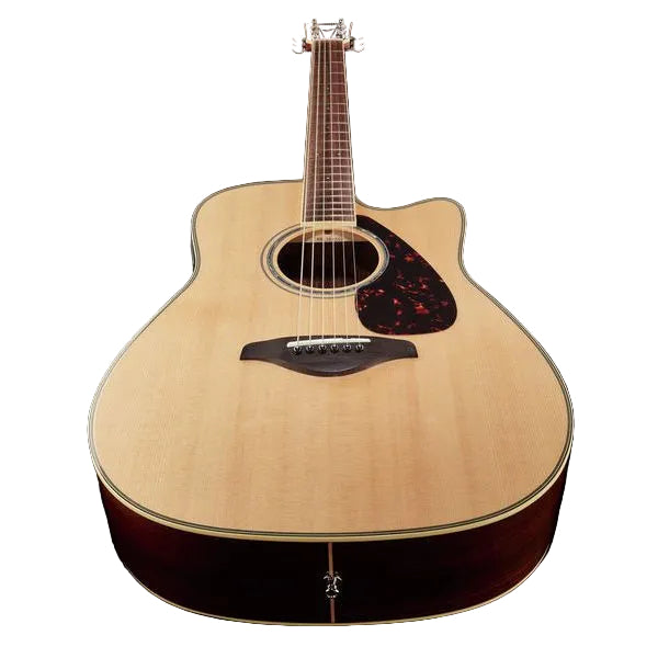 Yamaha FGX830C Guitare folk électro-acoustique Natural – dreadnought pan coupé, table épicéa massif