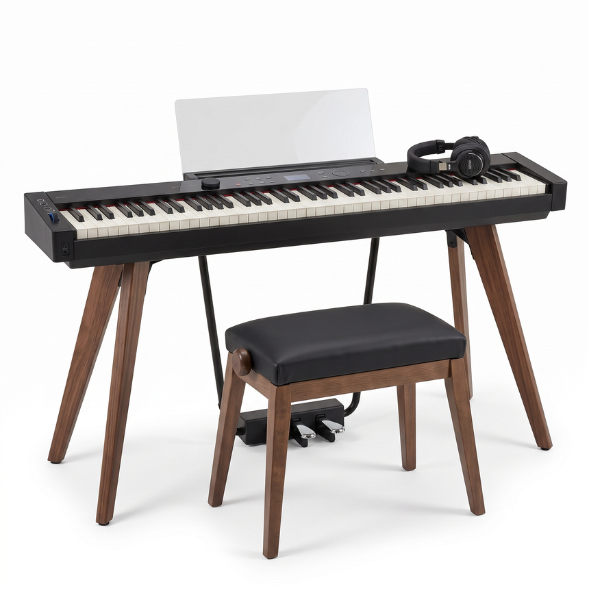 Casio Digitalpiano PX-S7000 Schwarz Bundle mit Bank und Kopfhörer – bundle-hero