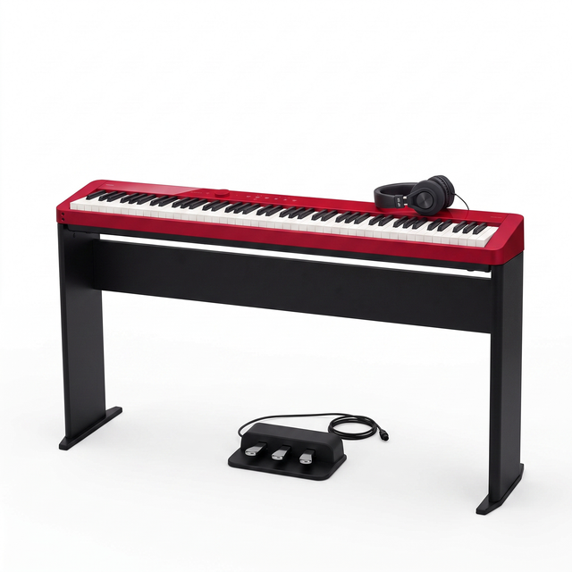 Casio PX-S1100 Rot Deluxe Bundle mit Ständer, Pedalen, Bank und Kopfhörer – bundle-hero