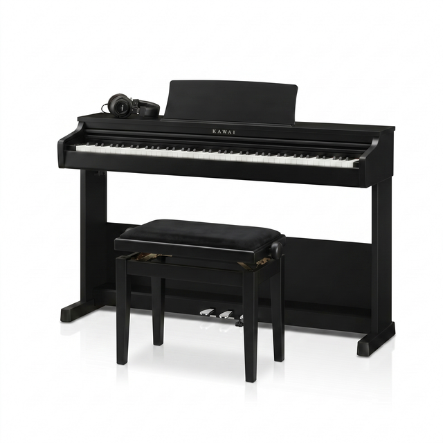 Kawai CX-102 Digitalpiano-Bundle Schwarz Matt mit Klavierbank & Kopfhörer – bundle-hero