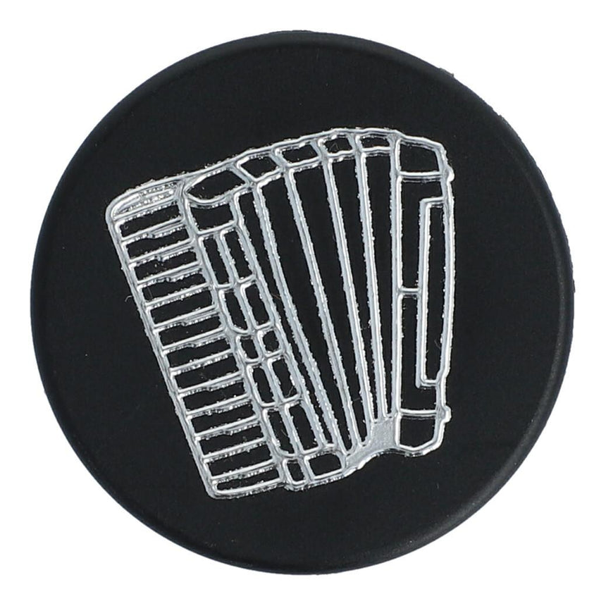 Magnete mit Instrumenten und Musik-Motiven, schwarz/silber - Musik-Ebert Gmbh