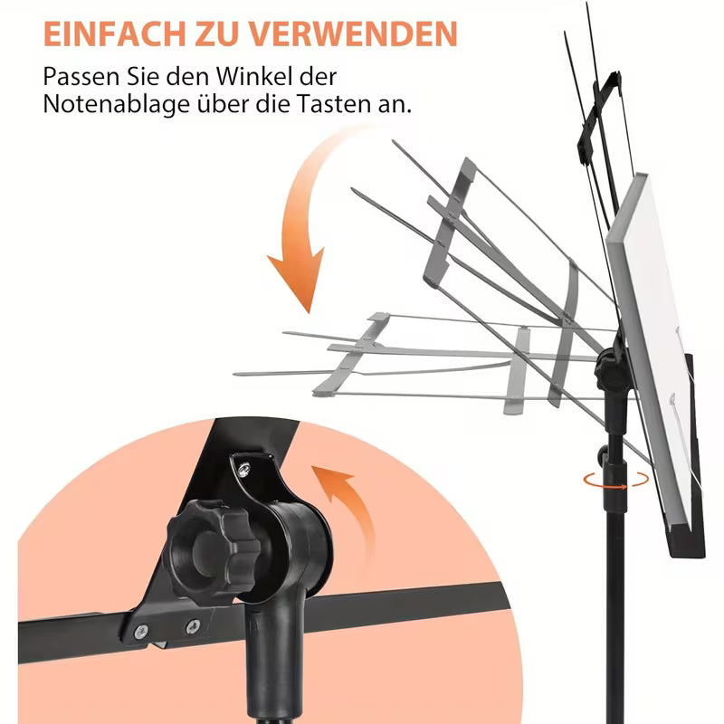 Basic Notenständer klappbar – höhenverstellbar, inkl. Tragetasche