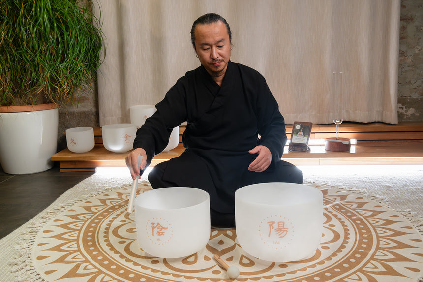 MEINL Sonic Energy 2-teiliges TCM Crystal Singing Bowl Yin & Yang Set TCMCSBSET2 - Musik-Ebert Gmbh