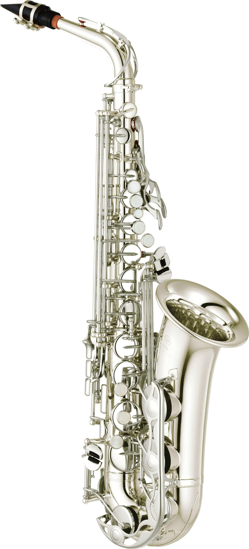 Yamaha YAS-280S Altsaxophon in Es – versilbert (zweiteiliger Becher, Mundstück 4C & Leichtkoffer inkl.)