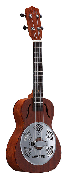 Leho LHUC-MM-RS Reso Ukulele Concert mit Tasche in Natur oder Vintage