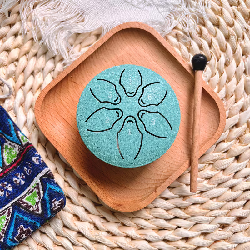 Mini tambour à langue en acier basique – Tambour de 3 pouces avec 6 tons pour la méditation et les voyages sonores