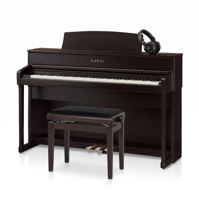 Kawai CA-701 Rosenholz Bundle mit Bank und Kopfhörer – bundle-hero