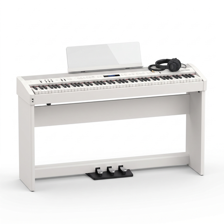 Roland Stagepiano FP-60X Weiß Bundle mit Ständer und Pedalleiste, Kopfhörer – bundle-hero