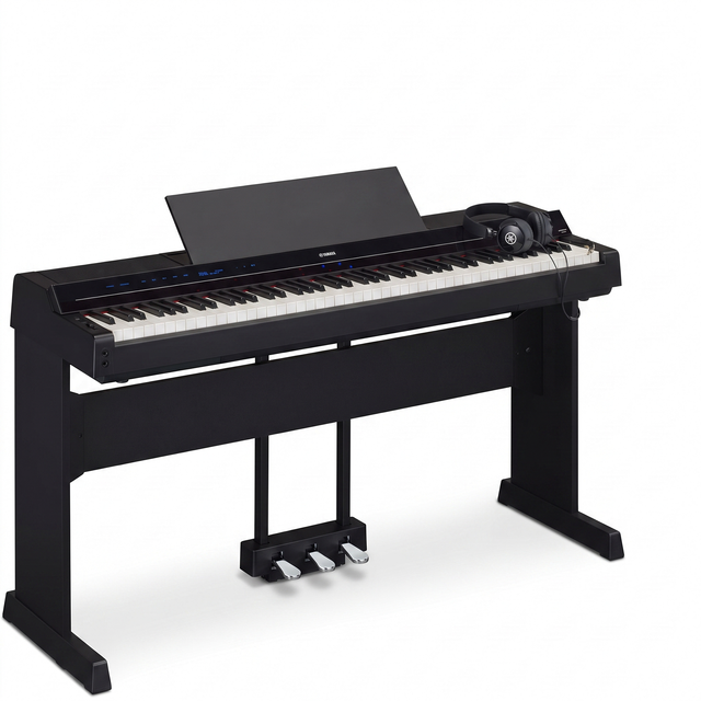 Yamaha P-S500 Schwarz Bundle mit Ständer, Pedalen und Kopfhörer – bundle-hero