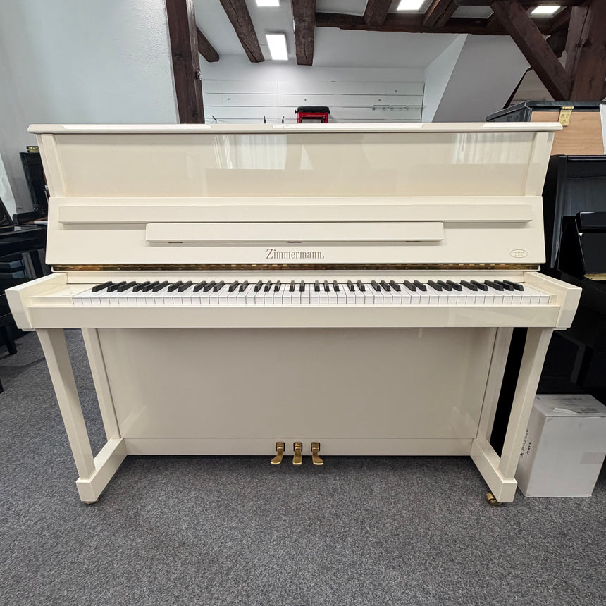 BECHSTEIN - ZIMMERMANN Klavier Z 118 weiß poliert Occasion Bj. 1996 Renner Mechanik (gebraucht)