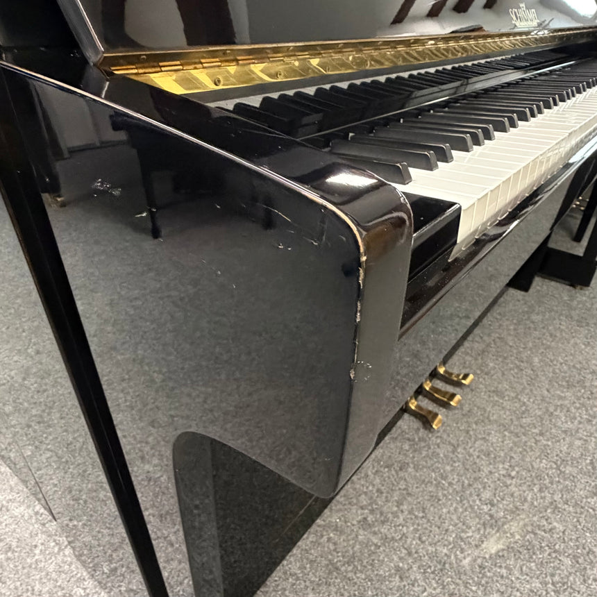 SCHIMMEL Klavier 112/5 schwarz poliert Occasion Bj. 1978 – Renner Mechanik, Made in Germany (gebraucht)