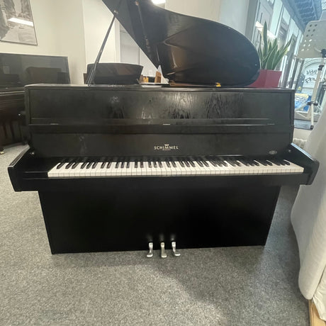 W.Schimmel Klavier 112/5 schwarz matt/Chrom Occasion Bj. 1980, sehr guter Zustand Renner Mechanik (gebraucht)