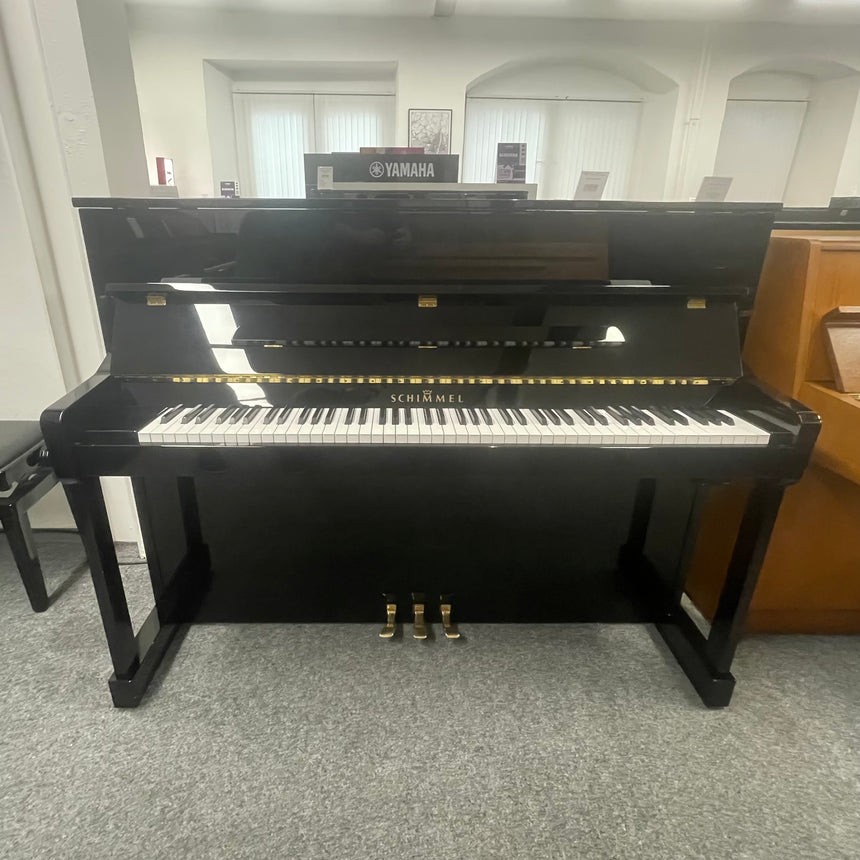 SCHIMMEL Klavier 116S mit Silent schwarz poliert Occasion Bj. 2004, sehr guter Zustand (gebraucht)