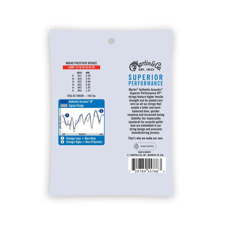Martin Authentic Acoustic Superior Performance SP® Westerngitarre Phosphor Bronze Saitensatz - Musik-Ebert Gmbh