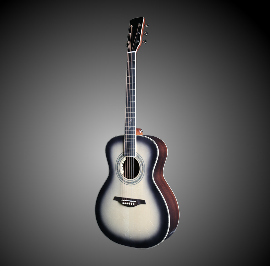 You's O200E Gray Burst Westerngitarre mit Tonabnehmer + Tasche - Musik-Ebert Gmbh